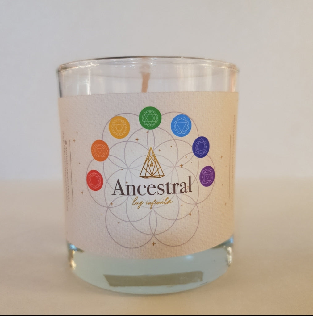 VELA SIETE CHAKRAS CON CUARZOS