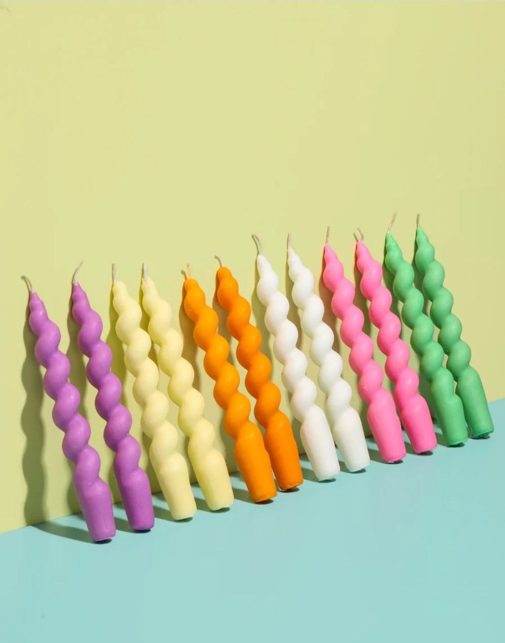 SET DE VELAS ESPIRAL X 6